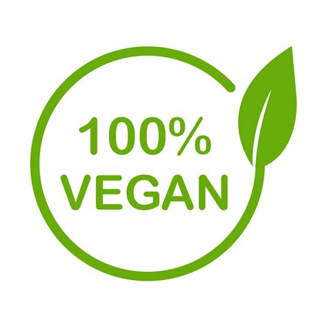 Vegan product 100 percent icon vector vegetarian food label organic ...