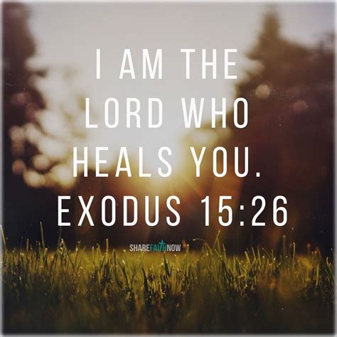 Powerful Healing Bible Verse - Exodus 15:26