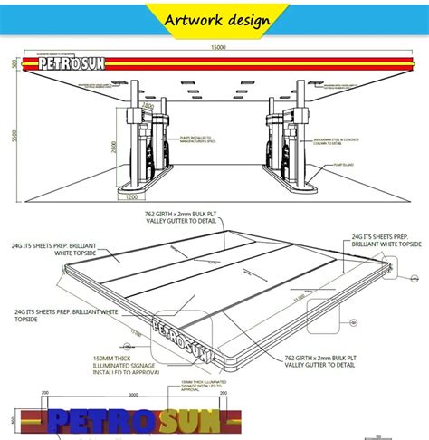 Illuminated Signage For Gas Station Led Display Pylon Gas Station ...