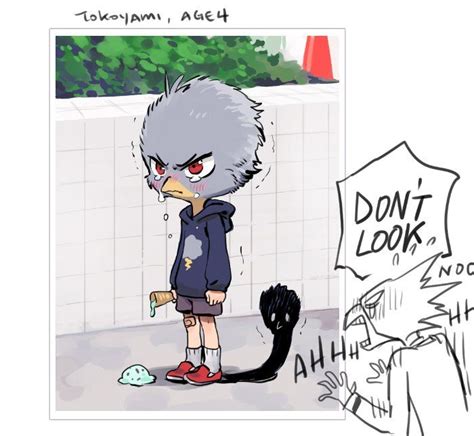 imagines tokoyami when he still just had down feathers My Hero Academia ...