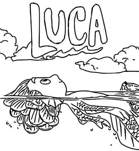 Coloring page Luca : Movie Poster 2