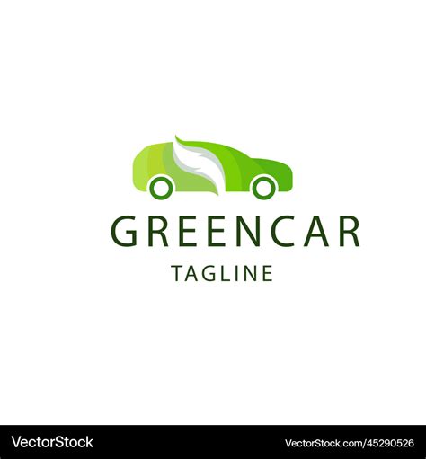 Green car eco nature logo icon design template Vector Image