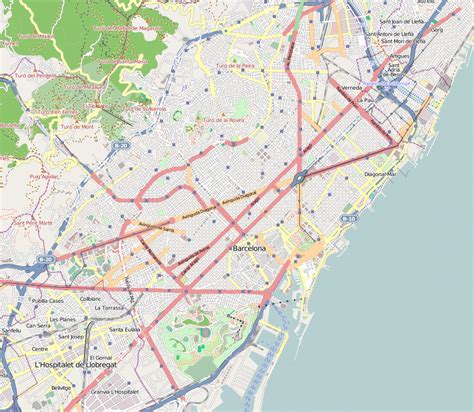 Carte de Barcelone : Plan détaillé des lieux intéressants - Vanupied