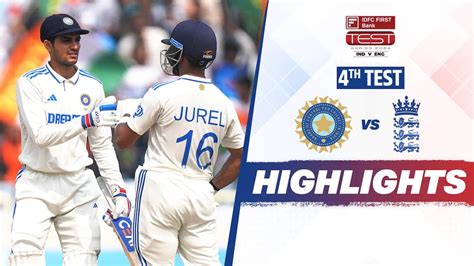 Watch India Vs England - 4th Test - Full Match Highlights Video Online ...