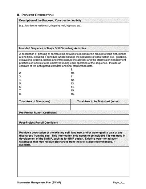 Stormwater management plan (SWMP) template in Word and Pdf formats ...