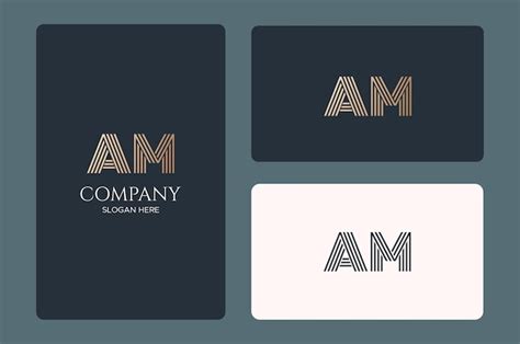 Premium Vector | Am logo design vector image