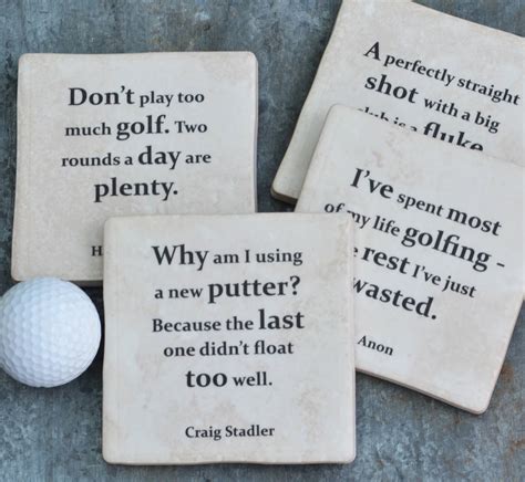 set of four ceramic famous golf quotes coasters by me and my sport ...