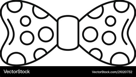 Dot bow tie icon outline style Royalty Free Vector Image