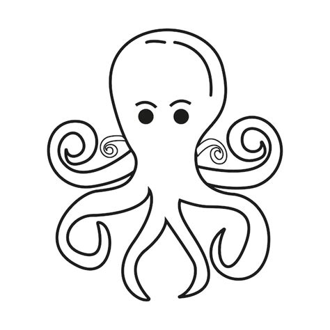 Pulpo en colores blanco y negro, diseño con pulpo de patrones sin ...