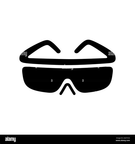 Safety goggles vector flat glyph icon. Sunglasses sign Stock Vector ...