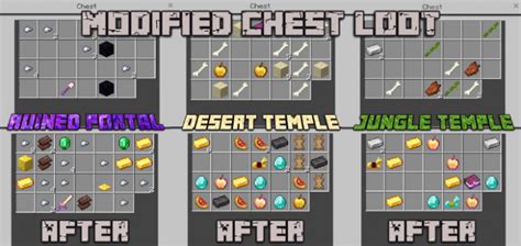 Modified Chest Loot for Minecraft Pocket Edition 1.17