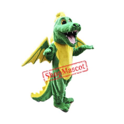 Happy Lightweight Green Dragon Mascot Costume