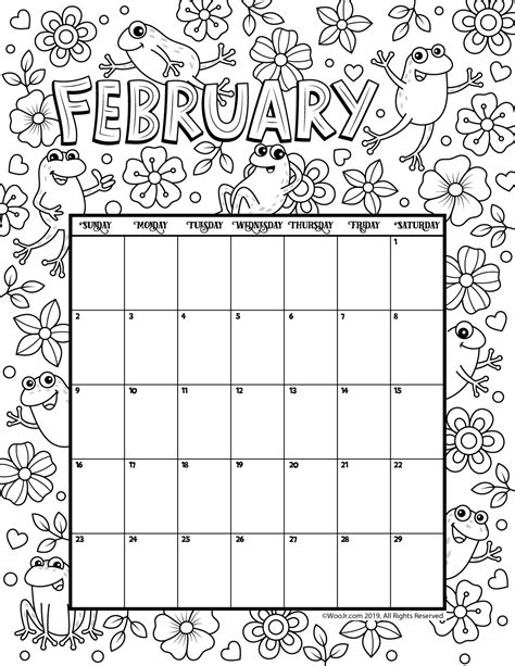 Printable February Calendar