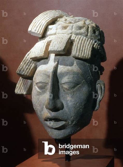 Image of Portrait head of Pacal, King of Palenque from the Temple by Mayan