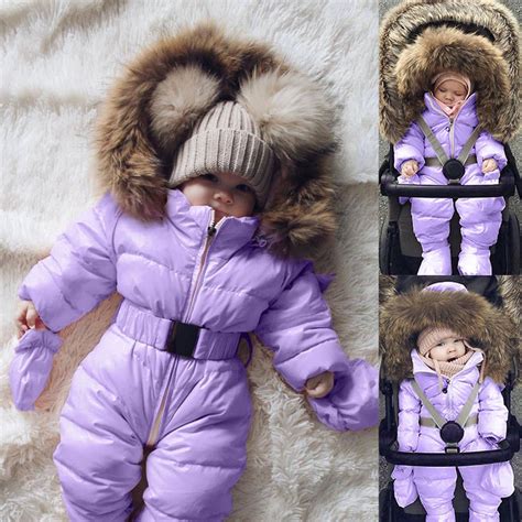 Lenago Toddler Snowsuits for 18-24 Months Baby Boy Girl Romper Jacket ...