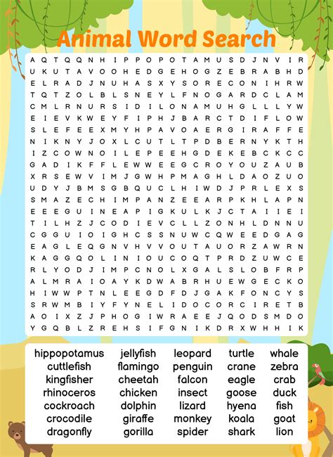 Large Print Printable Word Search Puzzles