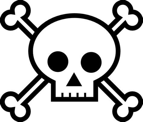 Clipart - Skull and Crossbones | Skull and crossbones, Easy drawings ...