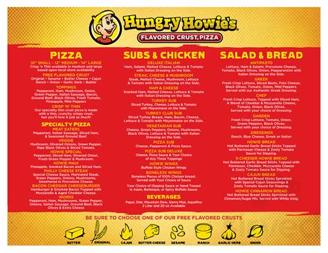 hungry howie s pizza menu in Del City, Oklahoma, USA