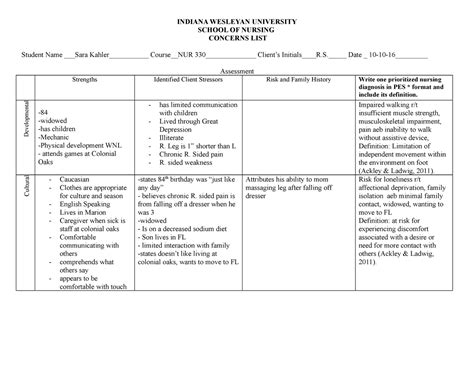 Geriatric Care Plan - Careplan from clinical portion of Geri helpful ...