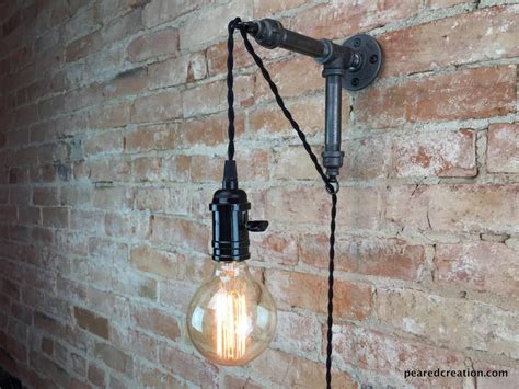 Industrial Wall Sconce Pendant Edison Hanging Lamp Edison Bulb Wall ...