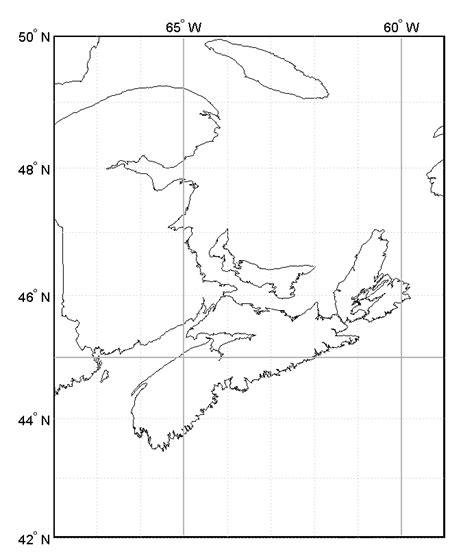 Blank Map of the Maritimes - Atlantic Canada Online Weather Watchers