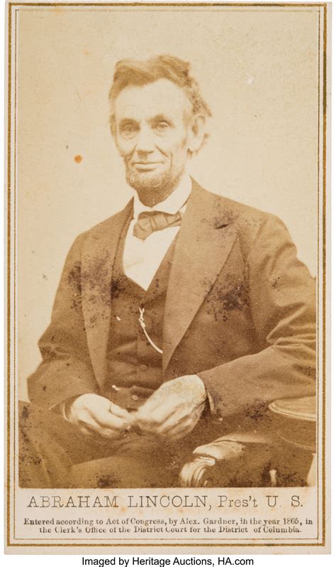 Abraham Lincoln: Gardner Carte-de-Visite.... Photography CDVs | Lot ...