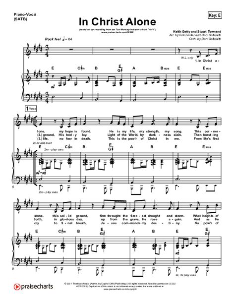 In Christ Alone Sheet Music PDF (Shane & Shane / The Worship Initiative ...