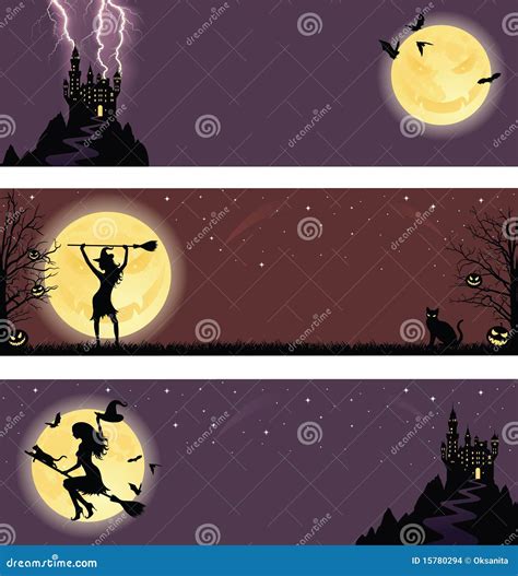 Halloween banners. stock vector. Illustration of halloween - 15780294