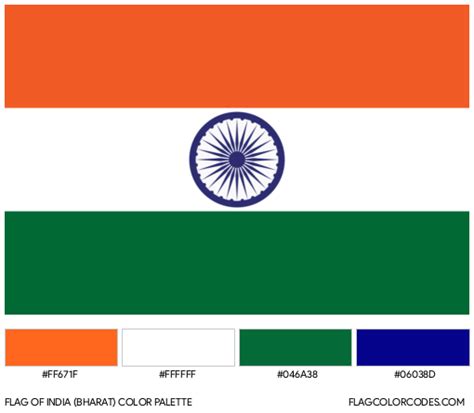 India (Bharat) flag color codes