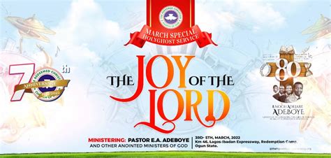 LIVE VIDEO: RCCG March 2022 Special Holy Ghost Service – The Joy Of The ...