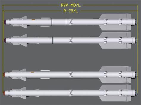 R-73 missiles family. 3D Model $89 - .max .obj .3ds .fbx - Free3D