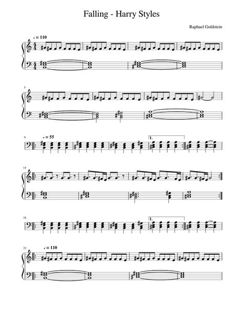 Falling - Harry Styles (piano accompaniment) Sheet music for Piano ...