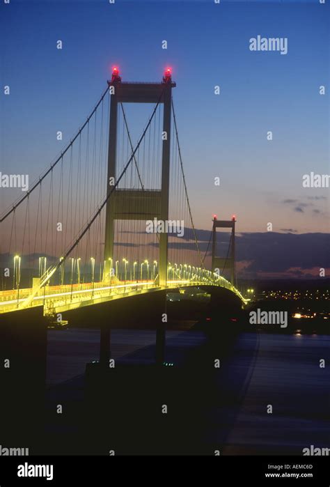 First Severn Bridge Severn Estuary South East Wales Stock Photo - Alamy