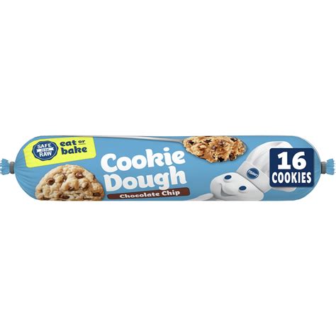 Pillsbury Ready To Bake Refrigerated Chocolate Chip Cookie Dough, 16 oz ...