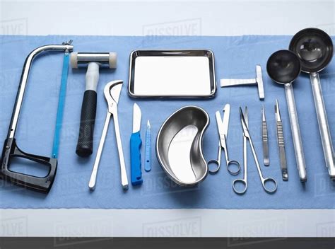 Pathology equipment ready for a autopsy in a laboratory - Stock Photo ...