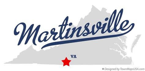 Map of Martinsville, VA, Virginia