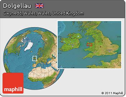 Free Satellite Location Map of Dolgellau