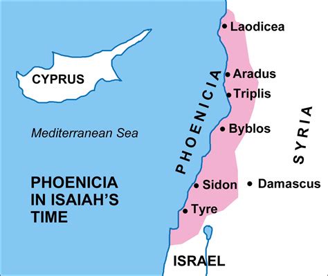 Map Of Israel Tyre And Sidon