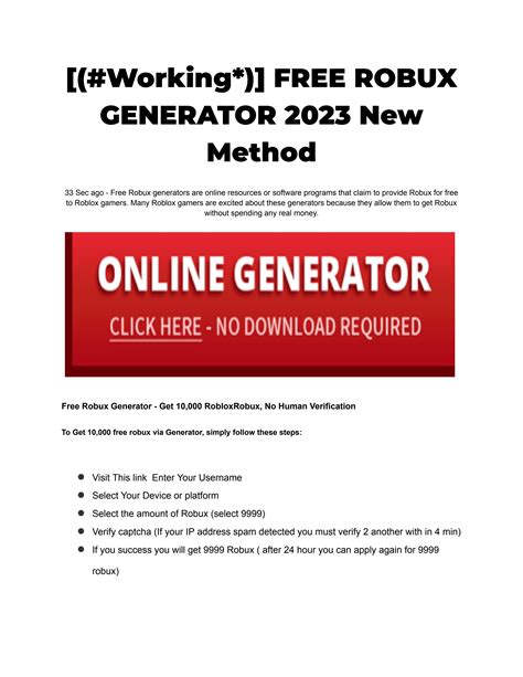 [(#Working*)] FREE ROBUX GENERATOR 2023 by Alice Galarneau - Issuu