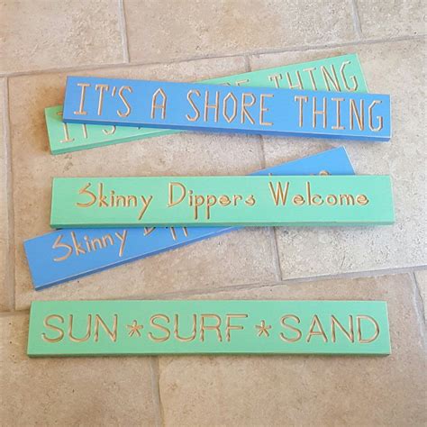 Seashore Wood Signs | Beach signs wooden, Beach signs, Beach house signs