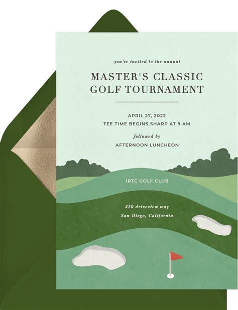 Golf Tournament Invitations | Greenvelope.com