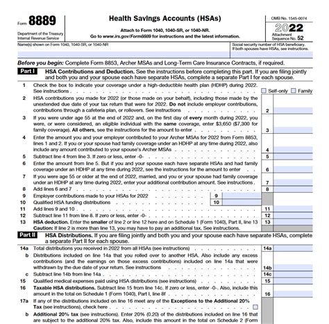 IRS Form 8889. Health Savings Accounts | Forms - Docs - 2023