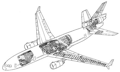 Mcdonnell Douglas Md 11 Cutaway Drawing Airliner Cutaway Drawings ...