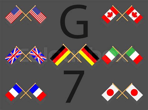 Flag set g7 | Stock vector | Colourbox