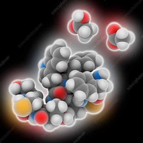 Octreotide acetate drug molecule - Stock Image - C035/6520 - Science ...