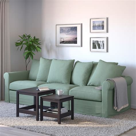 GRÖNLID 3-seat sofa-bed, Tallmyra light green - IKEA