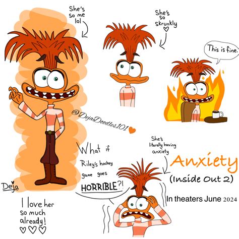 Inside Out 2 Anxiety Drawings by DejaDoodles101 on DeviantArt