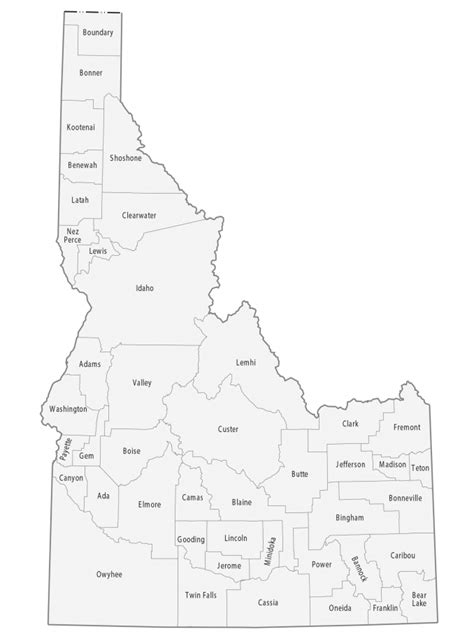 Idaho County Map - GIS Geography