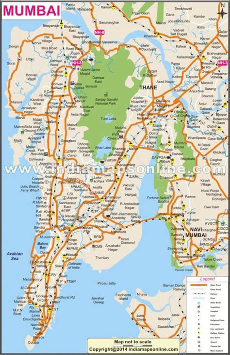 Mumbai local map - Map of Mumbai local (Maharashtra - India)