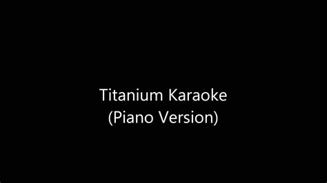 Titanium Karaoke (Piano Version) - YouTube